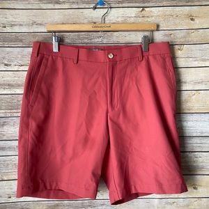 Peter Millar Men's Golf Shorts Crown Sport Size 34 Cape Red